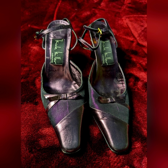 Nicole Miller Dark Purple Heels Size 6 - Picture 1 of 5